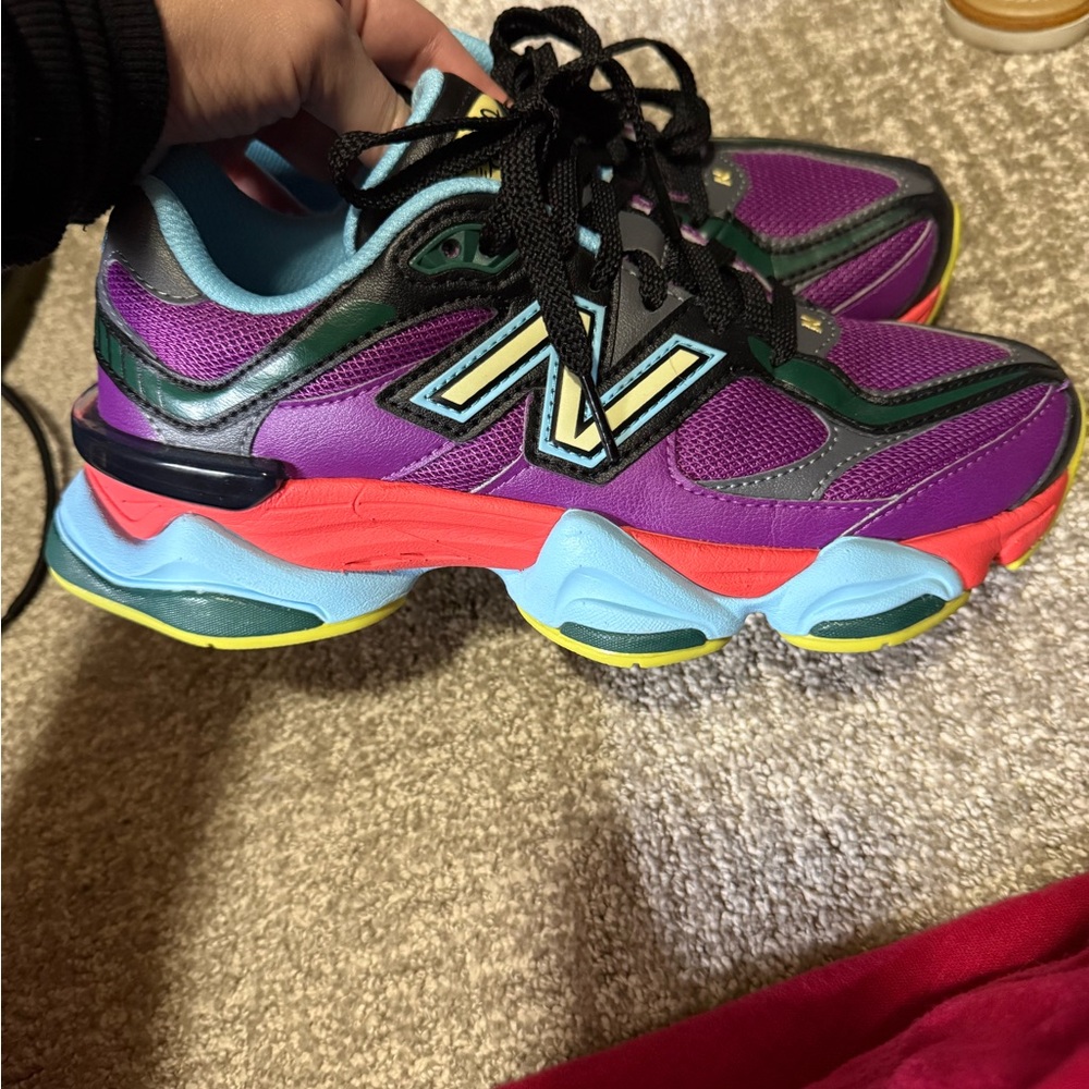 New Balance Purple and Blue Athletic Shoes Vibrant Design